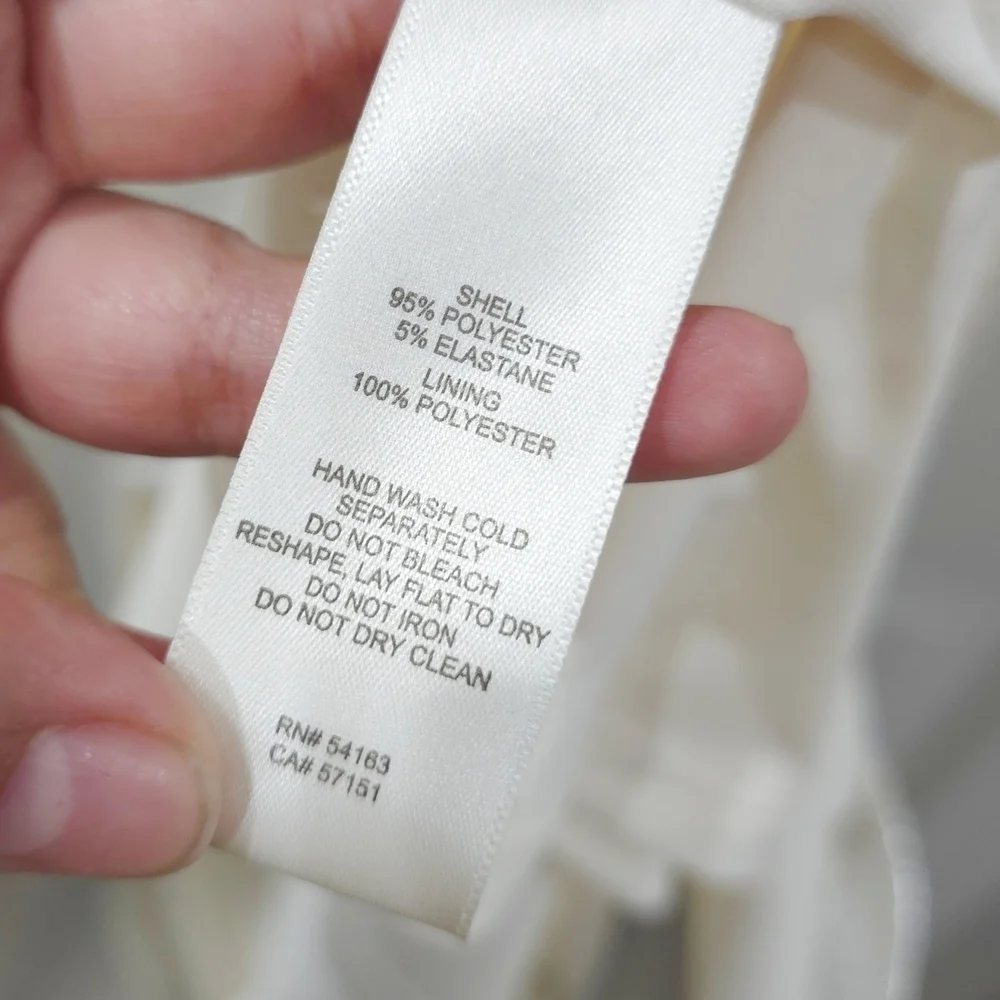 ELIZA J Ivory Shimmer Draped Maxi Dress with Ruffle Slit – Glam Occasion 6P - Picture 11 of 14